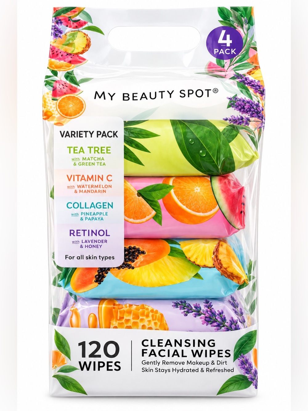 Cleansing Facial Wipes - 120 Coount